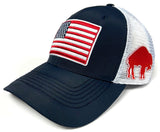 Buffalo Bills NFL OHT Vintage USA Flag Hat Cap Blue White Mesh Men's Snapback
