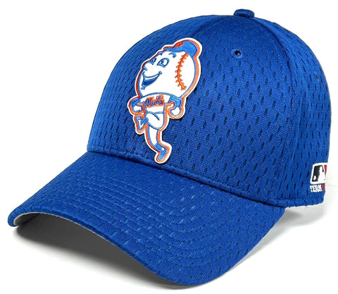 New York Mets MLB OC Sports Mr. Met Vintage Blue Hat Cap Flex Stretch Fit S/M