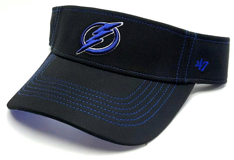Tampa Bay Lightning NHL '47 Black Defiance Golf Sun Visor Hat Cap Adult Adjustable