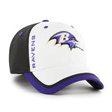 Baltimore Ravens Crash Line Contender White Two Tone Hat Cap Adult Men's Stretch Fit OSFA