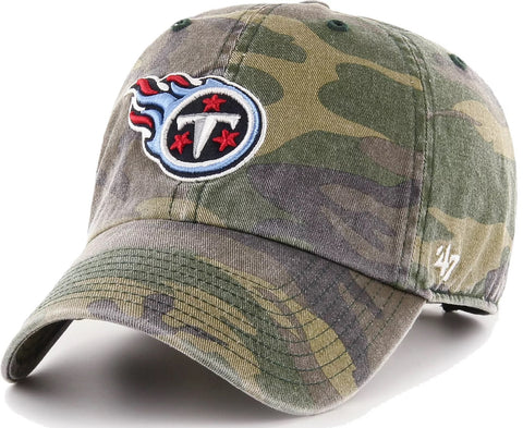 Tennessee Titans NFL '47 Camo Clean Up Relaxed Dad Hat Cap Adult Men's Adjustable