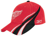 Detroit Red Wings NHL Reebok Red 599Z Black Stripe Hat Cap Adult Men's Adjustable