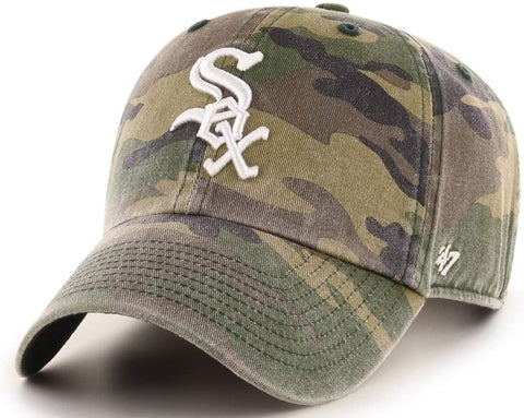 Chicago White Sox MLB '47 Camo Clean Up Army Dad Hat Cap Adult Men's Adjustable