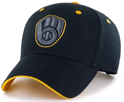 Milwaukee Brewers MLB Fan Favorite Black Tonal Vintage Hat Cap Adult Adjustable
