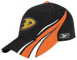 Anaheim Ducks NHL Reebok Black 599Z Orange Stripe Hat Cap Adult Men's Adjustable