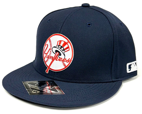 New York Yankees MLB OC Sports Elite Round Logo Navy Hat Cap Men's Fitted 7 5/8