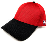Outdoor Cap Red Black Blank MLB Baseball Jersey Hat ProFlex Stretch Fit L/XL