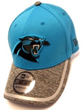 Carolina Panthers NFL New Era Training Hat Cap Blue / Heather Gray Flex Fit S/M