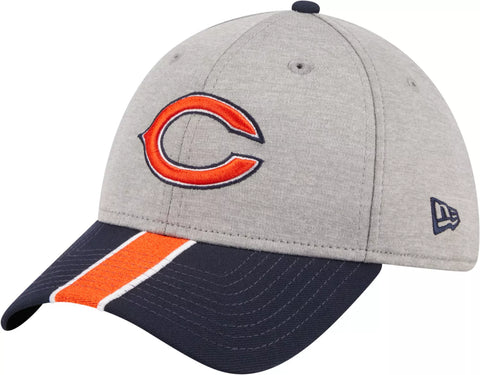 Chicago Bears NFL New Era 39Thirty Stripe Gray Hat Cap Men's Flex Fit L/XL