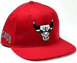 Chicago Bulls NBA '47 Captain Red City White Logo Flat Hat Cap Adult Snapback Adjustable