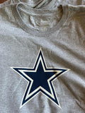 Dallas Cowboys NFL Authentic Premier Gray Tee Shirt Star Adult Men's XXL 2XL