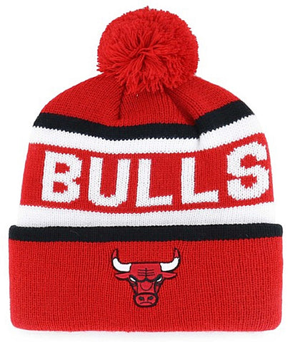 Chicago Bulls NBA Fan Favorite Mass Whitaker Red Pom Knit Hat Cap Adult Winter Beanie