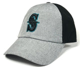 Seattle Mariners MLB Black Tonal Pop Shade Logo Gray Hat Cap Adult Men's Adjustable