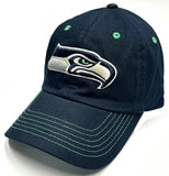Seattle Seahawks NFL Fan Favorite Clean Up Navy Blue Dad Hat Cap Mens Adjustable