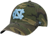 North Carolina NCAA '47 Tar Heels Camo Clean Up Hat Cap Adult Men's Adjustable