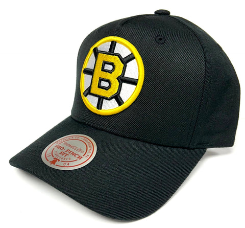 Boston Bruins NHL Mitchell & Ness Black Vintage Pro Pinch Hat Cap Adult Men's Snapback Adjustable
