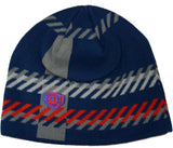47 New York Rangers Old Time Hockey (OTH) Cuffless Rugby Stripe Beanie Hat - NHL Knit Skull Cap