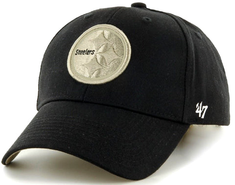 Pittsburgh Steelers NFL '47 MVP Black Ambassador Khaki Hat Cap Men's Adjustable