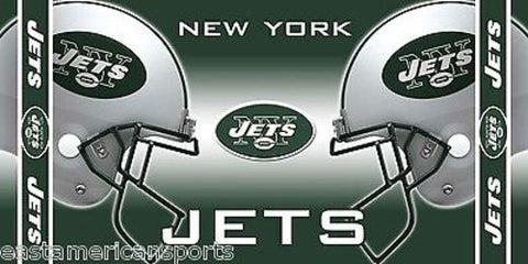 New York Jets NFL 30" x 60" Green Double Helmet Beach Towel Pool Bath Blanket