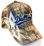 Dallas City RealTree Camo Hat Cap Script Embroidered Signature Double Star Logo