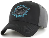 Miami Dolphins NFL Fan Favorite Blackball Black Tonal Hat Cap Adult Men's Adjustable