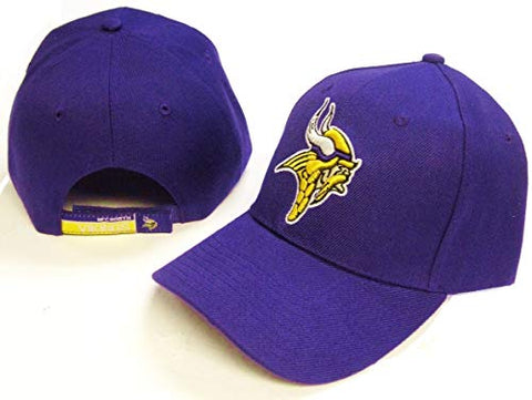 Minnesota Vikings NFL Team Apparel Purple Structured Hat Cap Adult Men's Adjustable