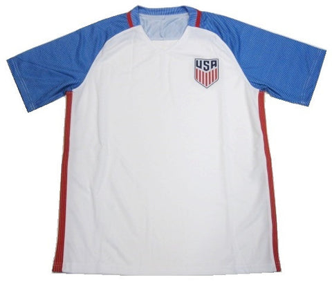 USA Soccer Futbol White Home Jersey Embroidered Patch Logo Men's S, M, L, XL