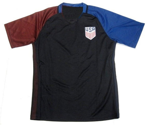 USA Soccer Futbol Black Away Jersey Embroidered Patch Logo Men's S, M, L, XL