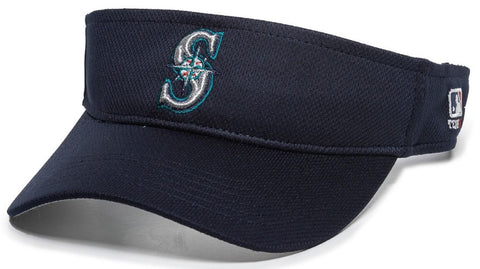 Seattle Mariners MLB OC Sports Navy Blue Mesh Golf Visor Hat Cap Adult Men's Adjustable
