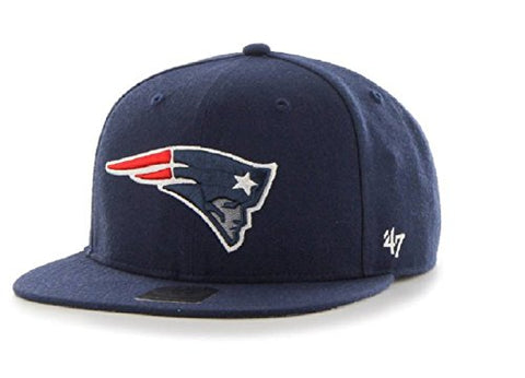 New England Patriots NFL 47 Brand Fulton Captain Flat Strapback Hat Cap Adult Adjustable