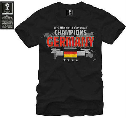 Germany OFFICIAL FIFA World Cup 2014 CHAMPIONS Soccer Jersey Shirt Black S