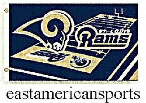 St Louis Rams NFL 3' x 5' Field Logo Yard Flag Pole Fan Banner Tailgate Bar Room