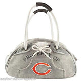 Chicago Bears NFL Womens Gray Hoodie Bowler HandBag Purse Tote Bag Travel Case