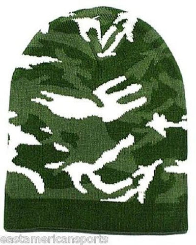 Camouflage Camo Green Winter Knit Hat Skull Cap Toboggan Beanie Hunting Army