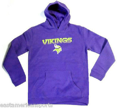 Minnesota Vikings NFL Pullover Purple Logo Hoodie Sweat Shirt Jacket Youth XL 18