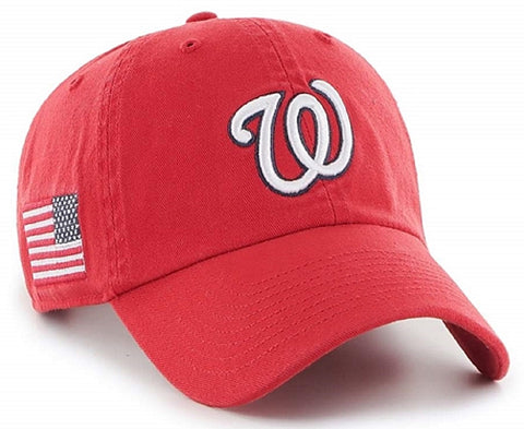 Washington Nationals MLB '47 Heritage USA Flag Clean Up Hat Cap Adult Adjustable