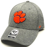 Clemson Tigers NCAA '47 Contender Gray Hat Cap Stretch Flex Fit Adult Men's L/XL