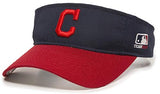 Cleveland Indians MLB OC Sports Two Tone Golf Sun Visor Hat Cap Adult Adjustable