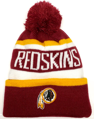 Washington Redskins NFL Team Apparel Whitaker Pom Knit Hat Cap Adult Beanie