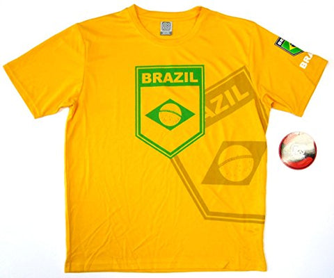 Rhinox Brazil Brasil Yellow Performance Training Jersey Soccer T