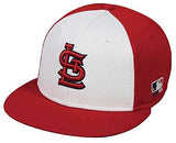 OC Sports St. Louis Cardinals MLB Red White Colorblock Flat Hat Cap Adult Men's Adjustable