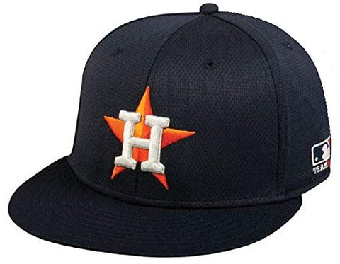 Houston Astros MLB OC Sports Q3 Flat Navy Blue Hat Cap Adult Men's Adjustable