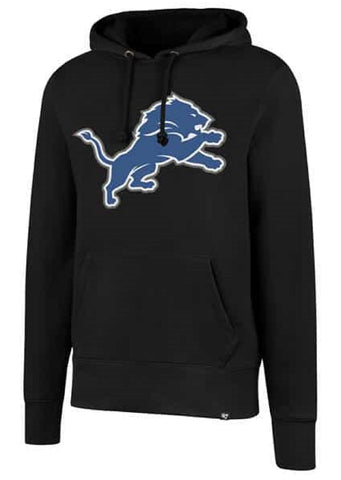 Detroit Lions NFL '47 Knockaround Headline Black Hoodie Pullover Men's Large