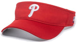 Outdoor Cap Philadelphia Phillies Visor Adult Size Red