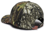 Outdoor Cap Co. Official Mossy Oak Camo Hunting Hat Cap w/ American Flag Adult Adjustable