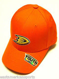 Anaheim Mighty Ducks NHL Reebok YOUTH 4-7 Orange w/ Logo Hat Cap Structured Kids