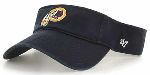 Washington Redskins NFL '47 Black Clean Up Golf Visor Hat Cap Adult Men's Adjustable