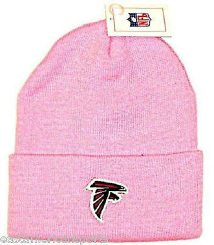 Atlanta Falcons NFL Pink Knit Hat Cap Breast Cancer Beanie Womens Girls Winter
