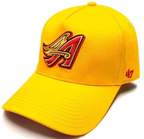 Anaheim Angels MLB '47 MVP Yellow Cooperstown Vintage Hat Cap Men's Snapback