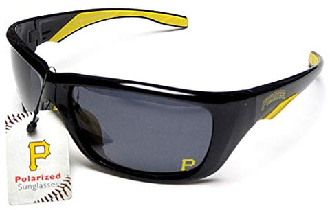 CA Accessories Pittsburgh Pirates MLB Full Wrap Black Frame Polarized Sunglasses UV Protection Lenses
